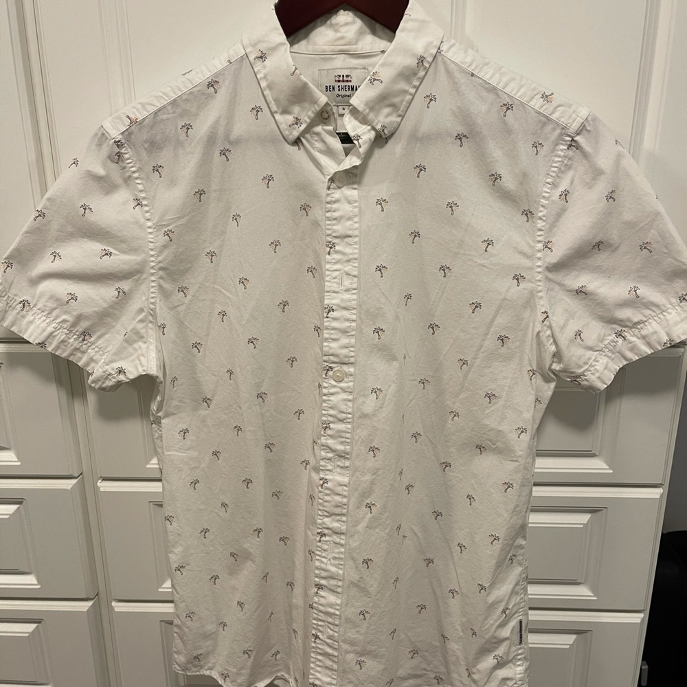 Ben Sherman Palm Tree Shirt - S/S, Size Small